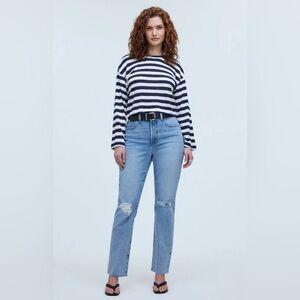 Madewell Curvy The Perfect Vintage Straight Jean Distressed Size 29